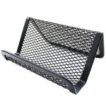 Подставка для визиток из металлической сетки, черная