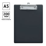 Планшет с зажимом, А5 "OfficeSpace", ПВХ, черный — изображение 2