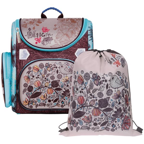 Ранец Ultra Compact "Birds" с мешком для обуви