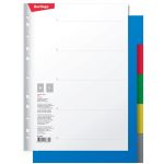 Разделитель листов пластиковый, А4, 5 листов, цветной, без индексации