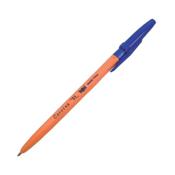 Ручка шариковая "CORVINA 51", желтый корпус, синяя, цена, купить в Минске