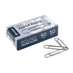 Скрепки, 50 мм, 50 штук, гладкие "ГЛОБУС"