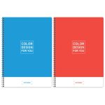 Тетрадь А4, 80л., клетка на гребне ArtSpace "Моноколор. Color design"