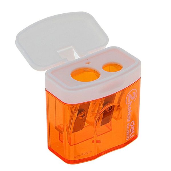 Точилка пластиковая "DELI-0576", 2 отверстия