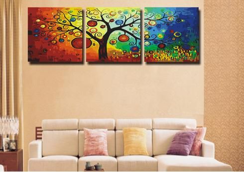 Картина по номерам триптих "Дерево богатства"